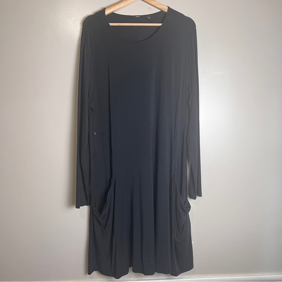 Betabrand Classic Black Long Sleeve Dress Size XL EUC - Picture 1 of 6